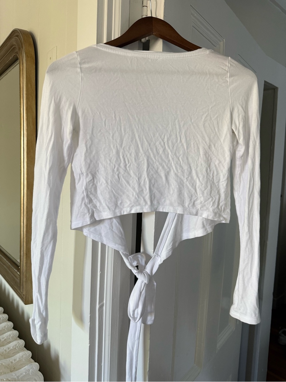 CSB Ballet Wrap Top in White - Picture 4 of 6